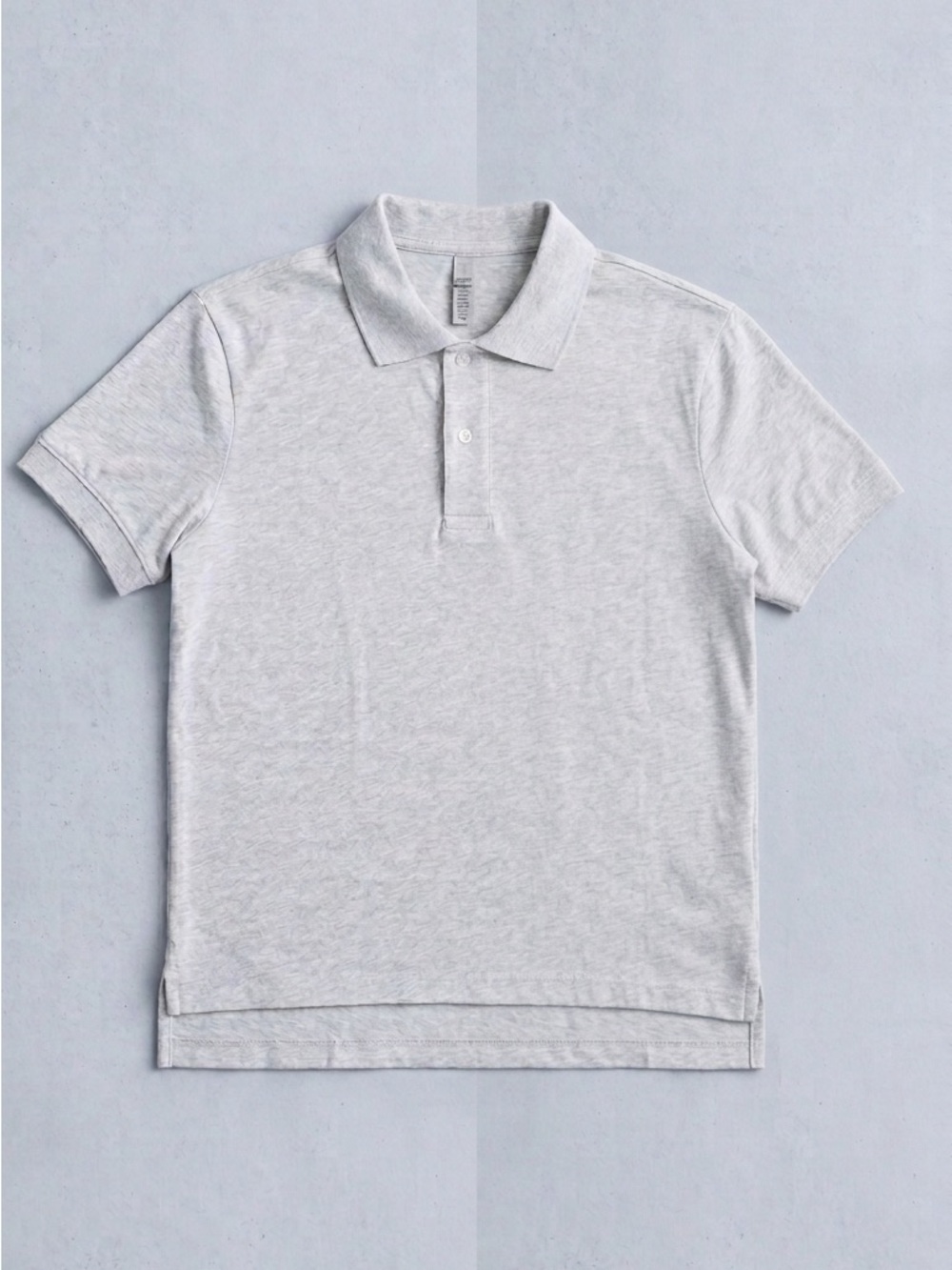 SKIMS Short Sleeve Polo Top - Light Gray Heather